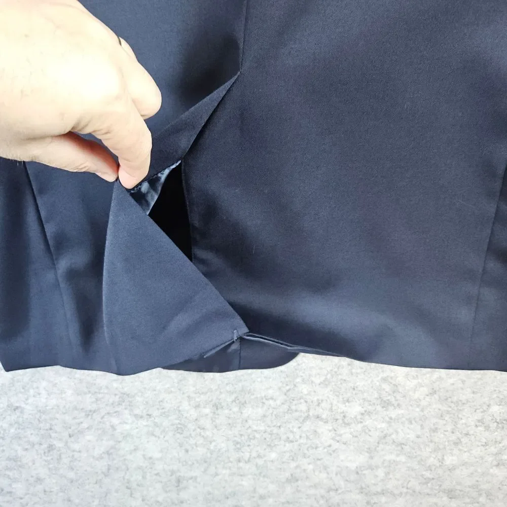 Kilburne & Finch Men's Blazer Size 46R Navy Blue Wool Blend UNCUT‎ S&K Preppy